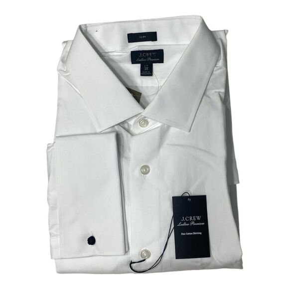 J.CrewLudlow Premium Dress Shirt Slim Fit 100% Cotton New Size 17/35